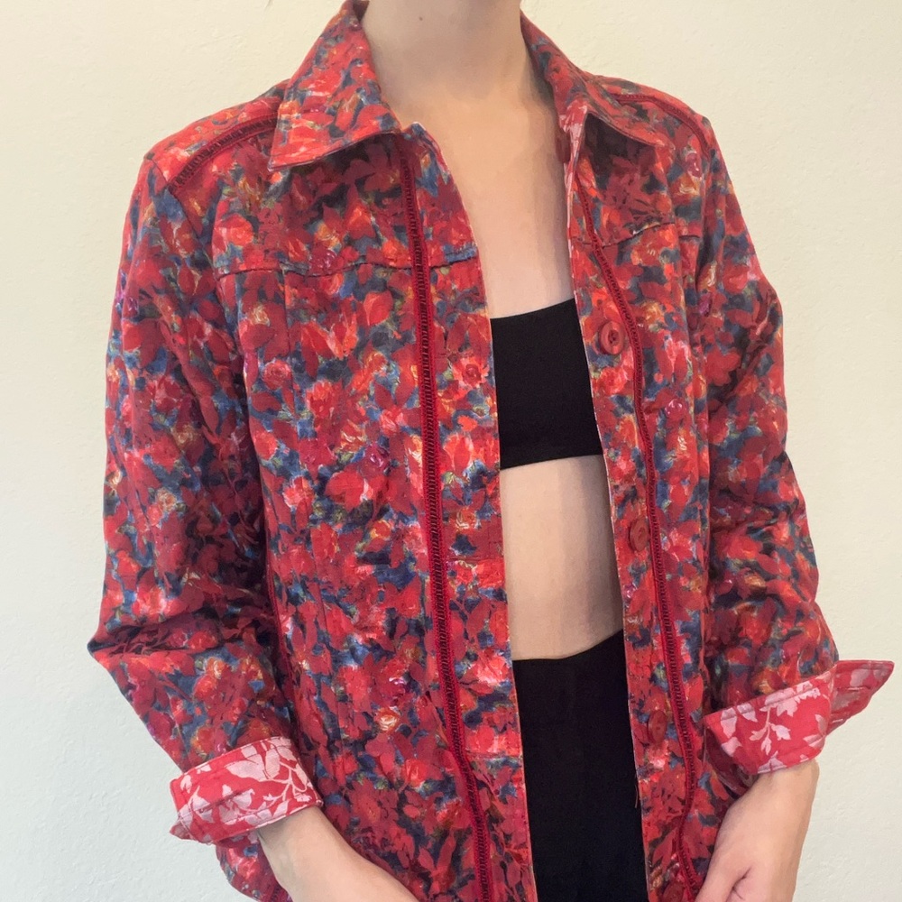 Floral coldwater creek long sleeve button up